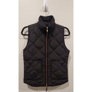 J. CREW Black Quilted Puffer Vest